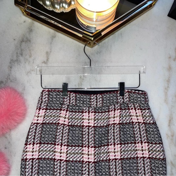 Forever 21 Tweed Asymmetric Mini Skirt in Pink Multi - Picture 11 of 13